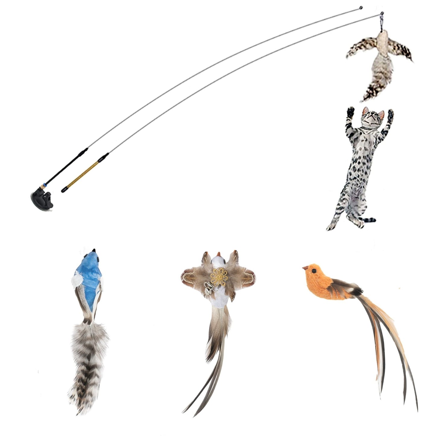 Interactive Cat Feather Toy